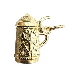 14K Yellow Gold Beer Stein Charm #22862
